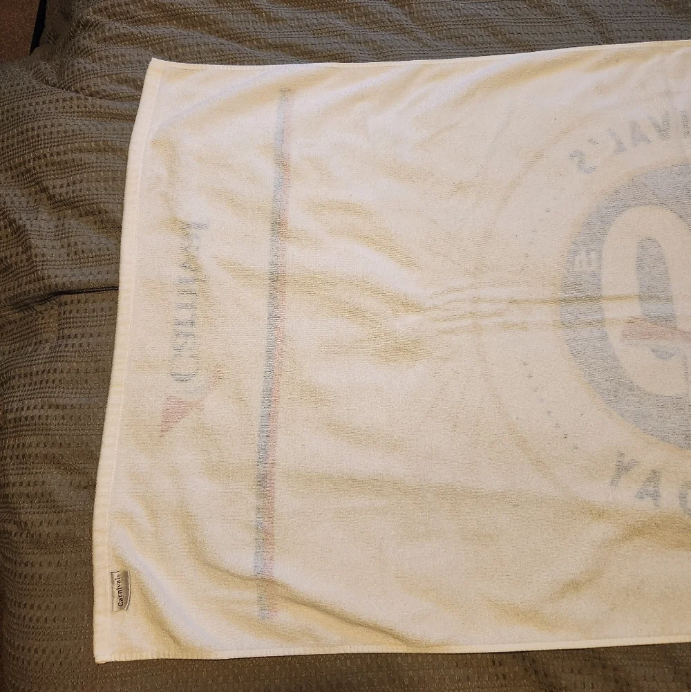 Carnival Cruise Lines 50th Birthday Anniversary Souvenir Beach Towel 29”x 58”